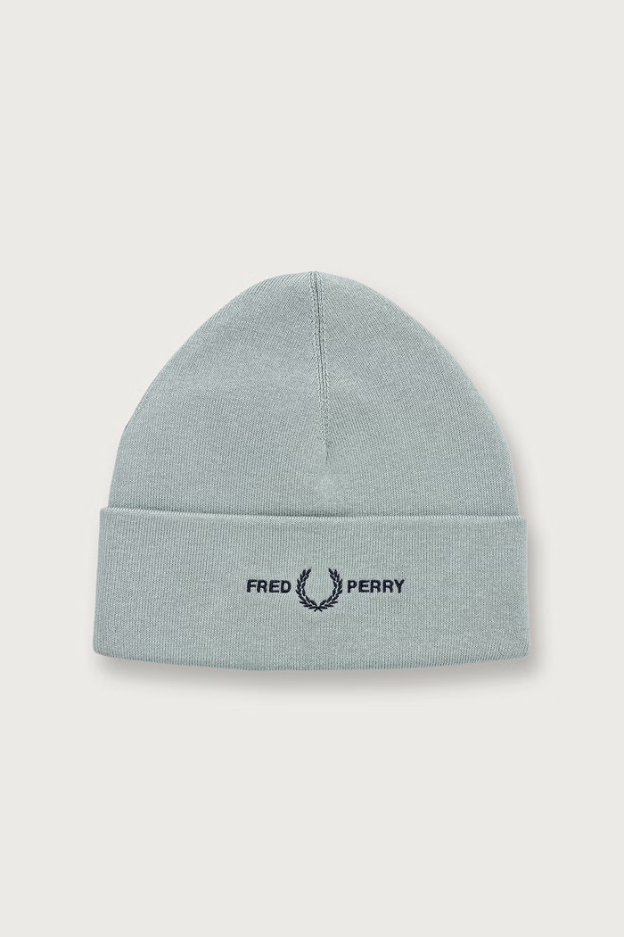 Fred Perry Czapka beanie z bawełną zielony C3300.07D