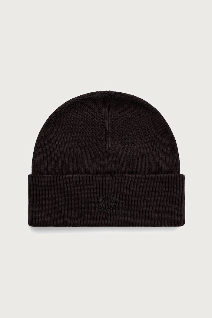 Fred Perry czapka beanie z wełną brązowy C3316.33C