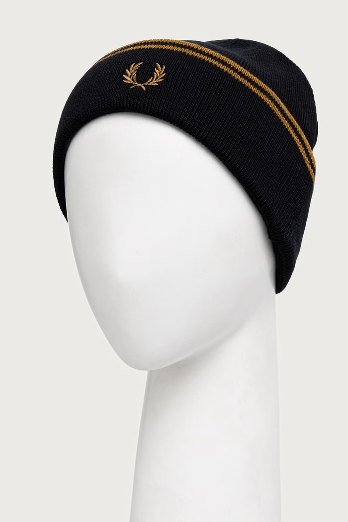 Fred Perry czapka beanie z wełną C3317.U12 czarny AW26