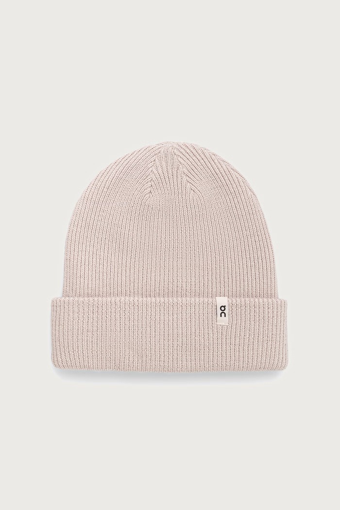 On czapka beanie z wełny merino beżowy 2UF30104394