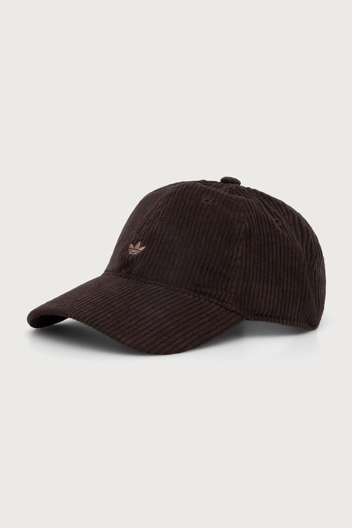 adidas Originals Καπέλο με γείσο κοτλέ Corduroy Baseball Cap καφέ KR6755