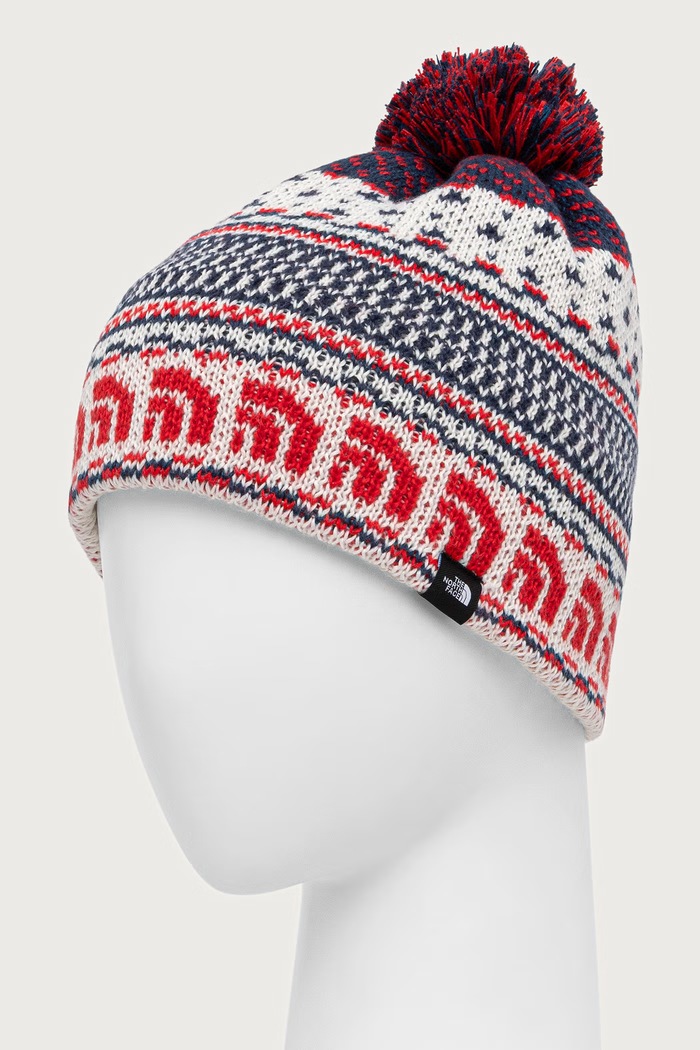 The North Face Czapka z pomponem Cabin Ski Tuke NF0A8CH0IKH1 czerwony AW26