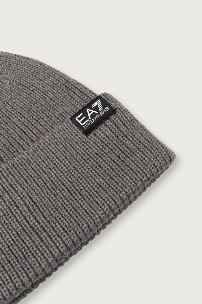 Akcesoria EA7 Emporio Armani Czapka beanie damska z wełną AF29587.7X000312 szary