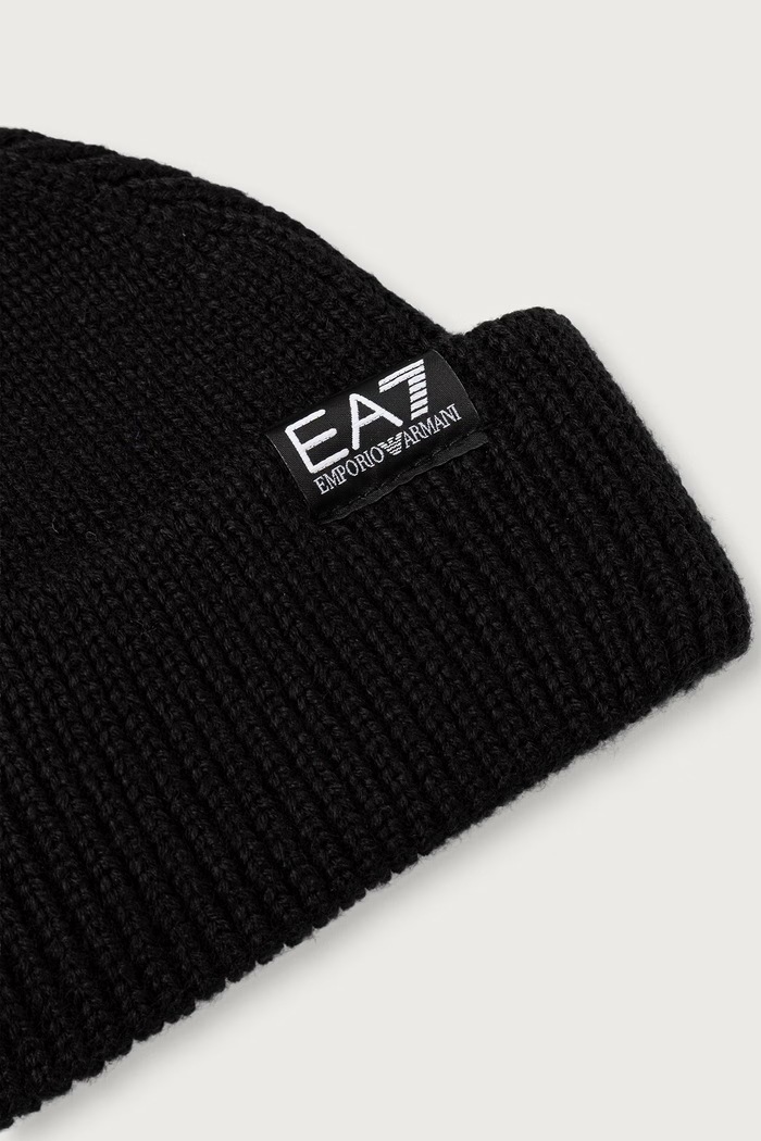 Akcesoria EA7 Emporio Armani Czapka beanie z wełną AF29587.7X000313 czarny
