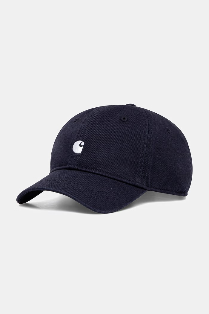 Carhartt WIP Madison Logo Cap czapka bejsbolówka bawełniana granatowy I036730