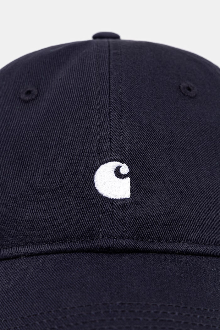 Carhartt WIP Madison Logo Cap czapka bejsbolówka bawełniana I036730 granatowy AW26
