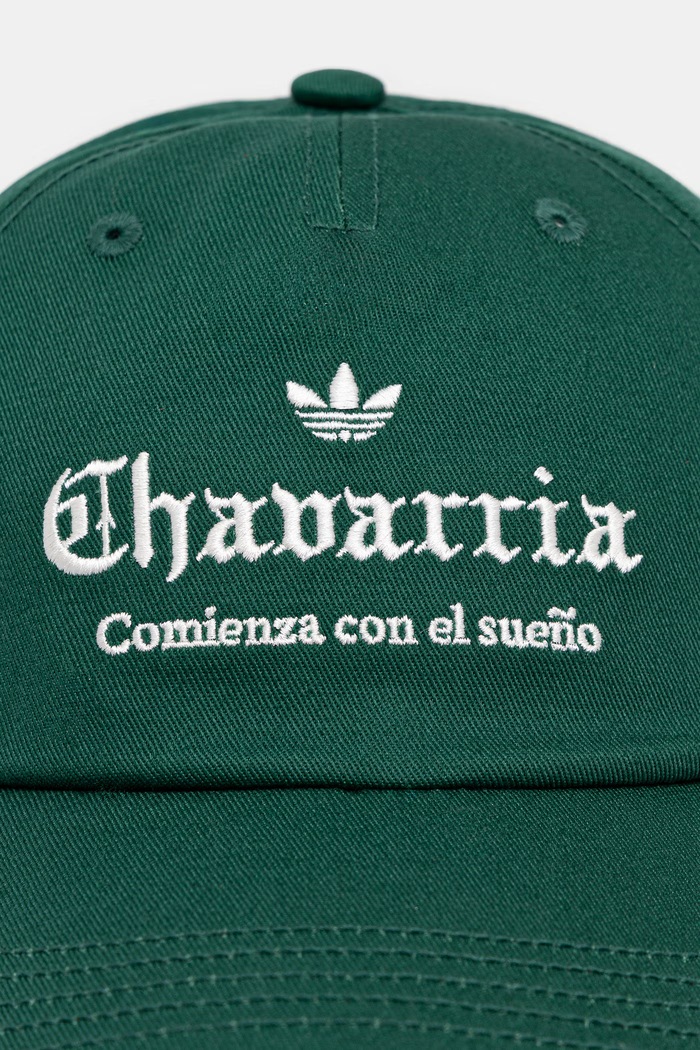 adidas Originals x Willy Chavarria czapka bejsbolówka bawełniana KW7336 zielony AW26