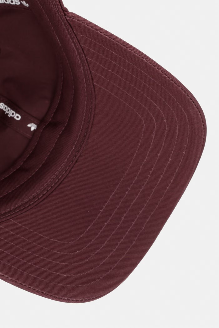 adidas Originals czapka bejsbolówka bawełniana Adicolor bordowy KR1658