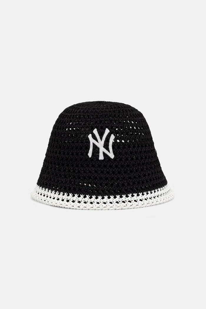 New Era kapelusz bucket pleciony KNITTED BUCKET NYY czarny 60856287