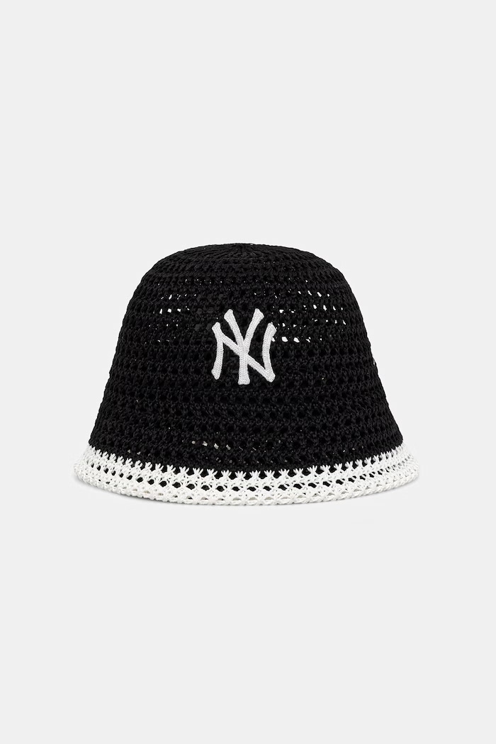 New Era kapelusz bucket pleciony KNITTED BUCKET NYY czarny 60856287