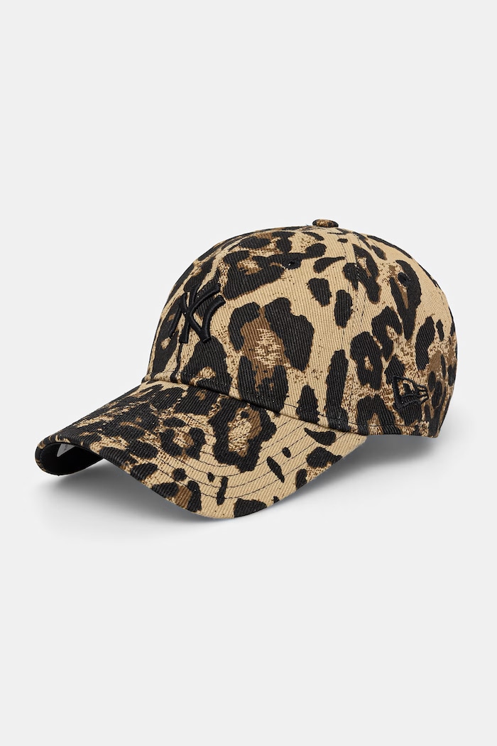 New Era czapka z daszkiem z bawełną LEOPARD 920 NYY beżowy 60856260