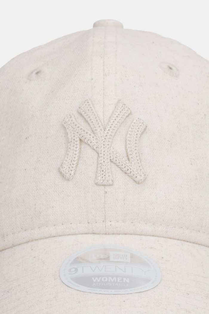 New Era czapka z daszkiem z dodatkiem lnu MIDI LINEN 920 NYY 60856309 beżowy AW26