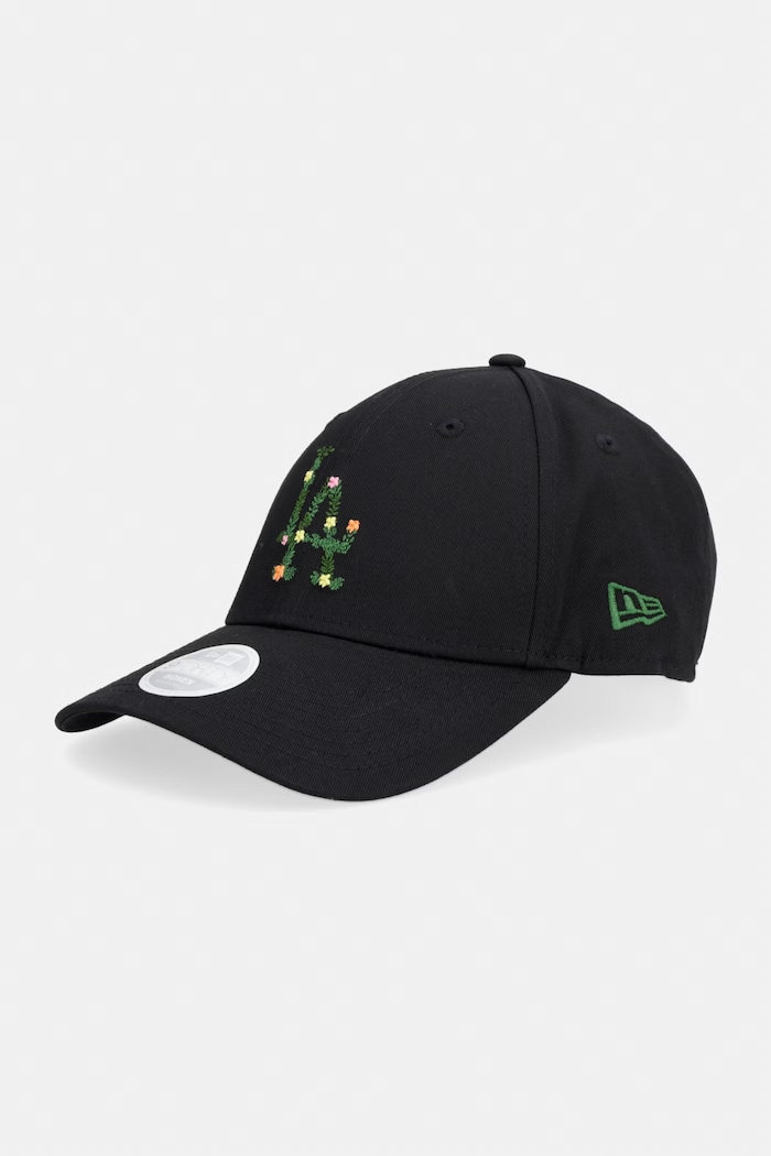 New Era czapka z daszkiem bawełniana FLORAL INFILL 940 LA DODGERS czarny 60667480
