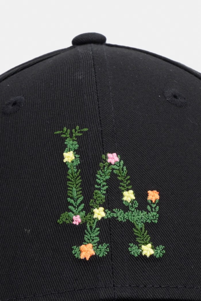 New Era czapka z daszkiem bawełniana FLORAL INFILL 940 LA DODGERS 60667480 czarny AW26