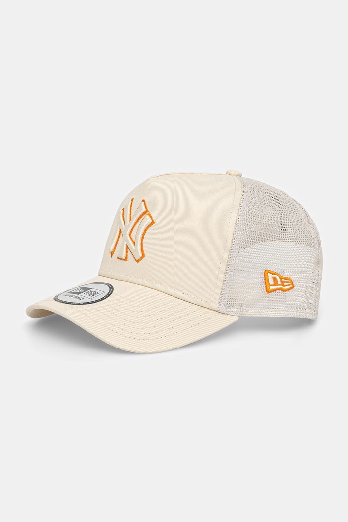 New Era czapka z daszkiem trucker OUTLINE EF TRUCKER NYY beżowy 60856382