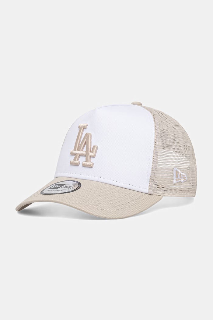 New Era czapka z daszkiem trucker LE TRUCKER LA DODGERS beżowy 60856266