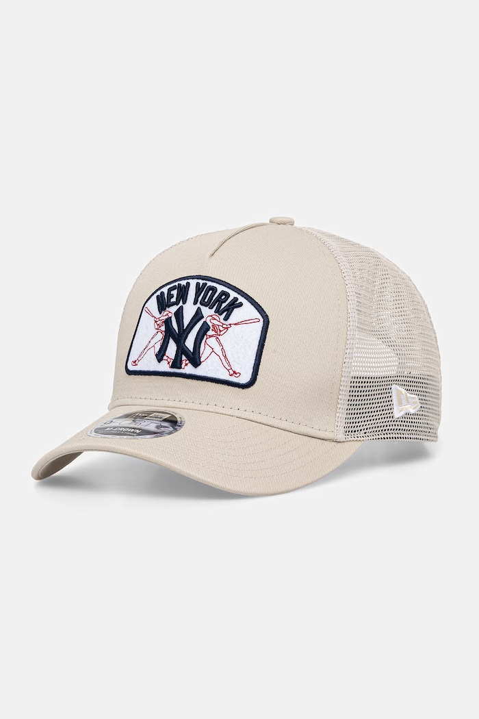 New Era czapka z daszkiem trucker MLB 940 MC TRUCKER NYY beżowy 60856384