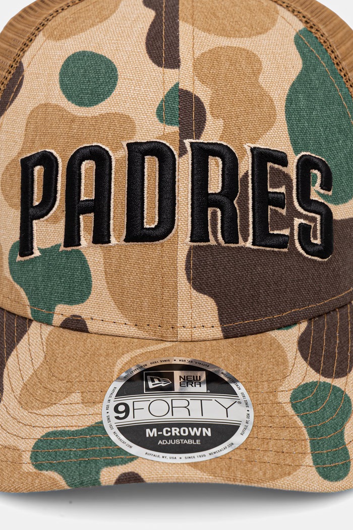 New Era czapka z daszkiem trucker WORDMARK CAMO 940 MC 60856341 beżowy AW26