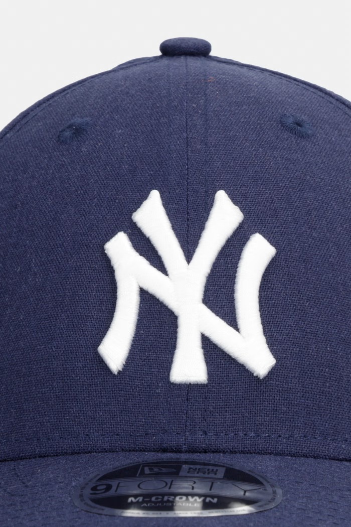 New Era czapka z daszkiem z dodatkiem lnu LINEN 940 MC NYY 60856291 granatowy AW26