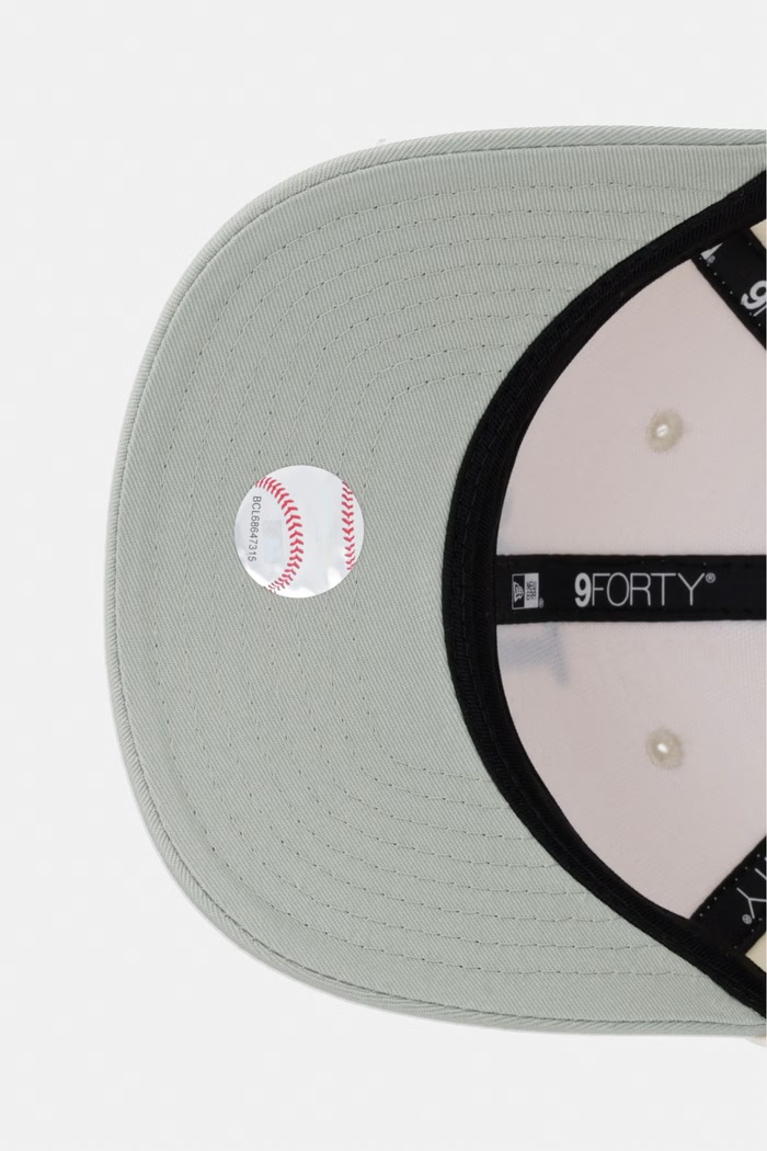 New Era czapka bejsbolówka bawełniana SIDE SCRIPT 940 MC LA DODGERS beżowy 60856244