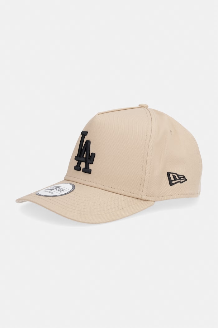 New Era czapka bejsbolówka bawełniana LE EFRAME LA DODGERS beżowy 60856250
