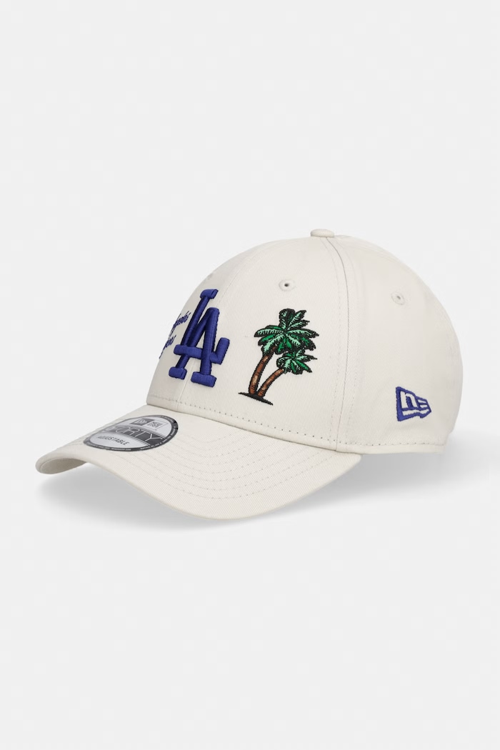 New Era czapka z daszkiem bawełniana CITY ICON 940 LA DODGERS beżowy 60856335