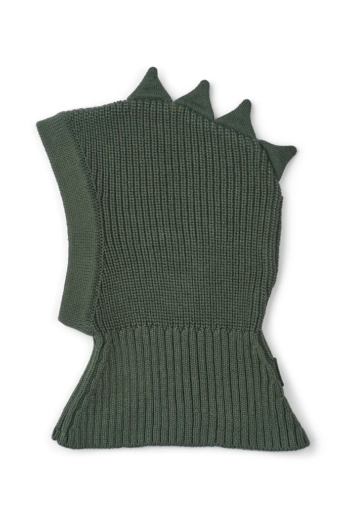 Liewood Kominiarka dziecięca bawełniana Hanibal Dino Balaclava zielony LW20971.9BY2
