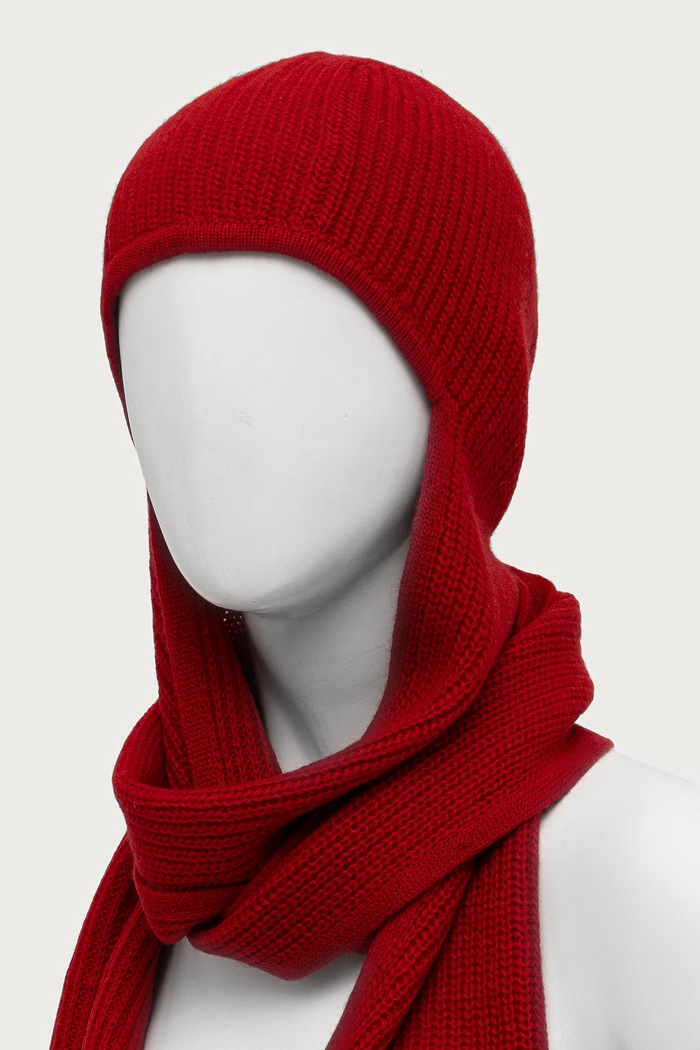 Stine Goya czapka damska wełniana czerwony SG.AW26.A083.2414