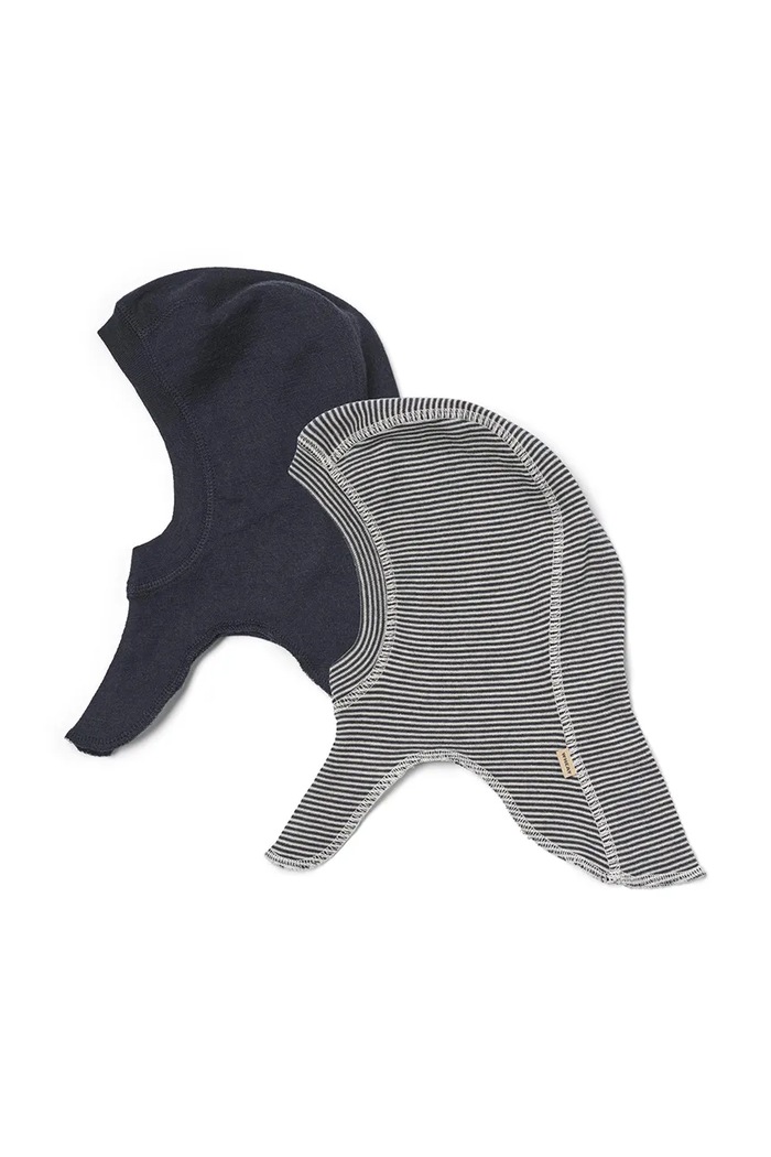 Wheat Kaptur dziecięcy z wełny 2-pack granatowy 5827.779.RWS
