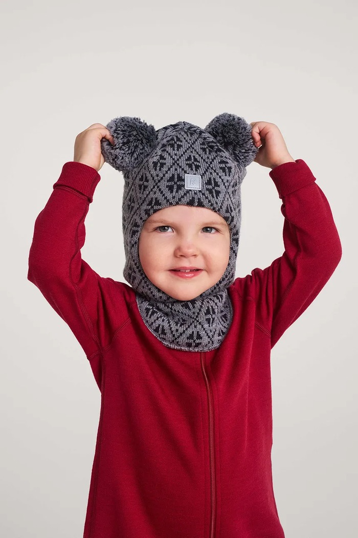 Reima Kominiarka dziecięca wełniana Kuuraan szary 5300214B.9BY2