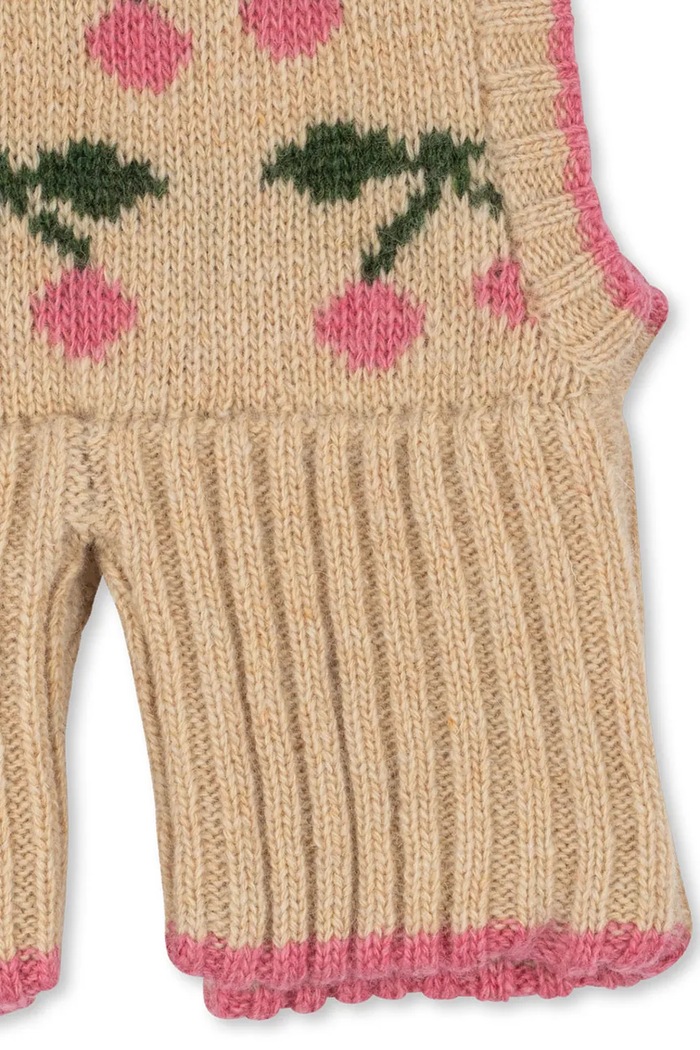 Konges Sløjd Kukla detská s vlnou BELOU BALACLAVA KS105904.9BY2 béžová AW26