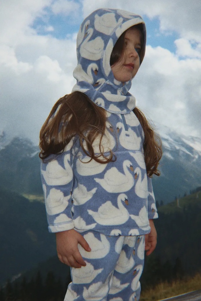 Konges Sløjd kukla detská fleecová TAVI FLEECE BALACLAVA GRS modrá KS105772.9BY2