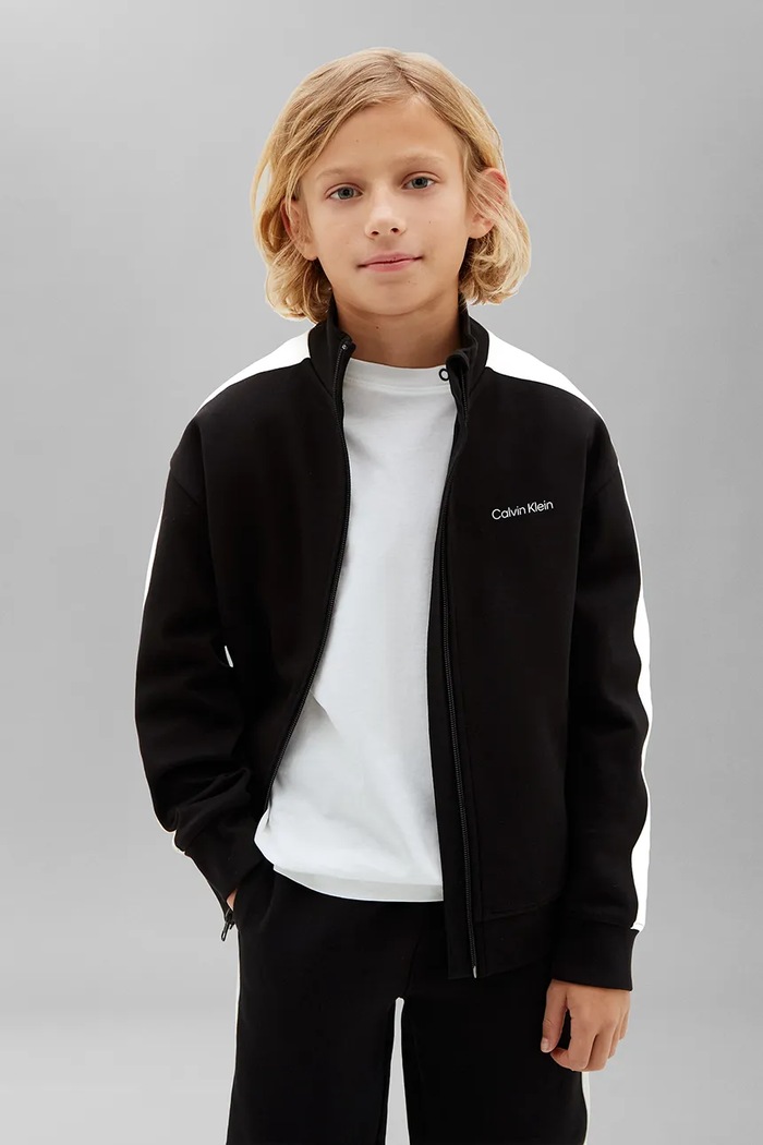Komplet dresowy dziecięcy z bawełną Calvin Klein Jeans LVCKTJI17B.9BY2 czarny