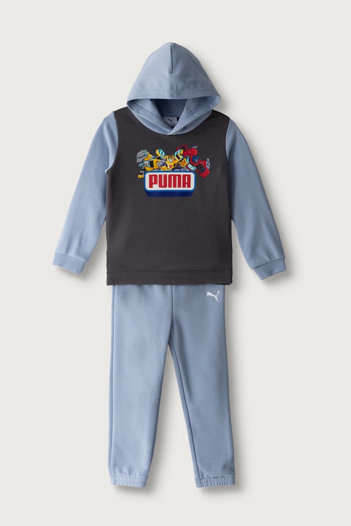Puma Tepláková súprava detská s bavlnou PUMA X TRANSFORMERS MINICATS Loungewear Set INF modrá 637631