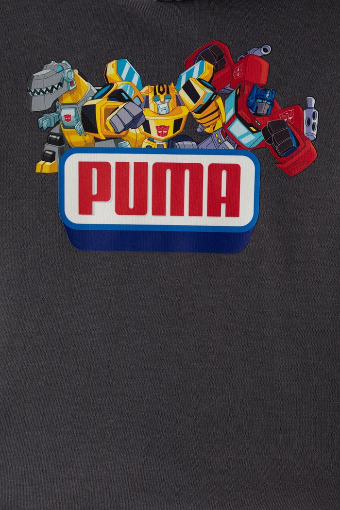 Chłopiec Puma Komplet dresowy dziecięcy z bawełną PUMA X TRANSFORMERS MINICATS Loungewear Set INF 637631 niebieski