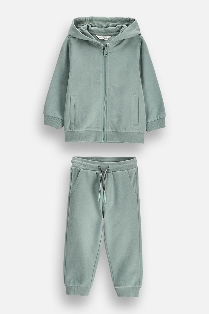 Coccodrillo komplet trenirka za bebe od pamuka zelena ZC6117301FBN
