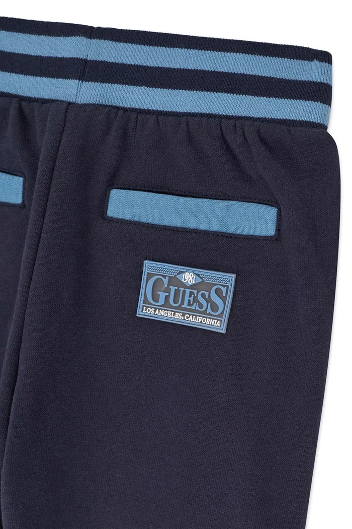Komplet dresowy dziecięcy bawełniany Guess N6BG04.K6107.9BY2 granatowy