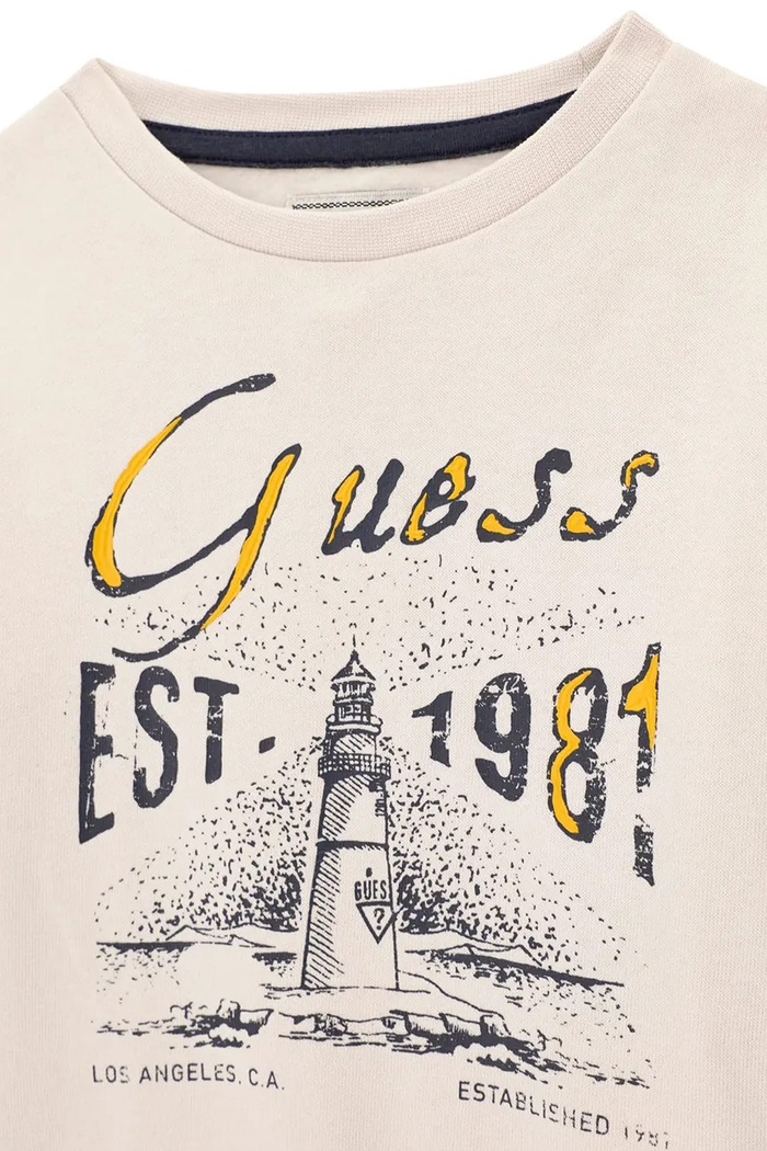Chłopiec Guess Komplet dresowy dziecięcy bawełniany N6BG03.K6106.9BY2 beżowy