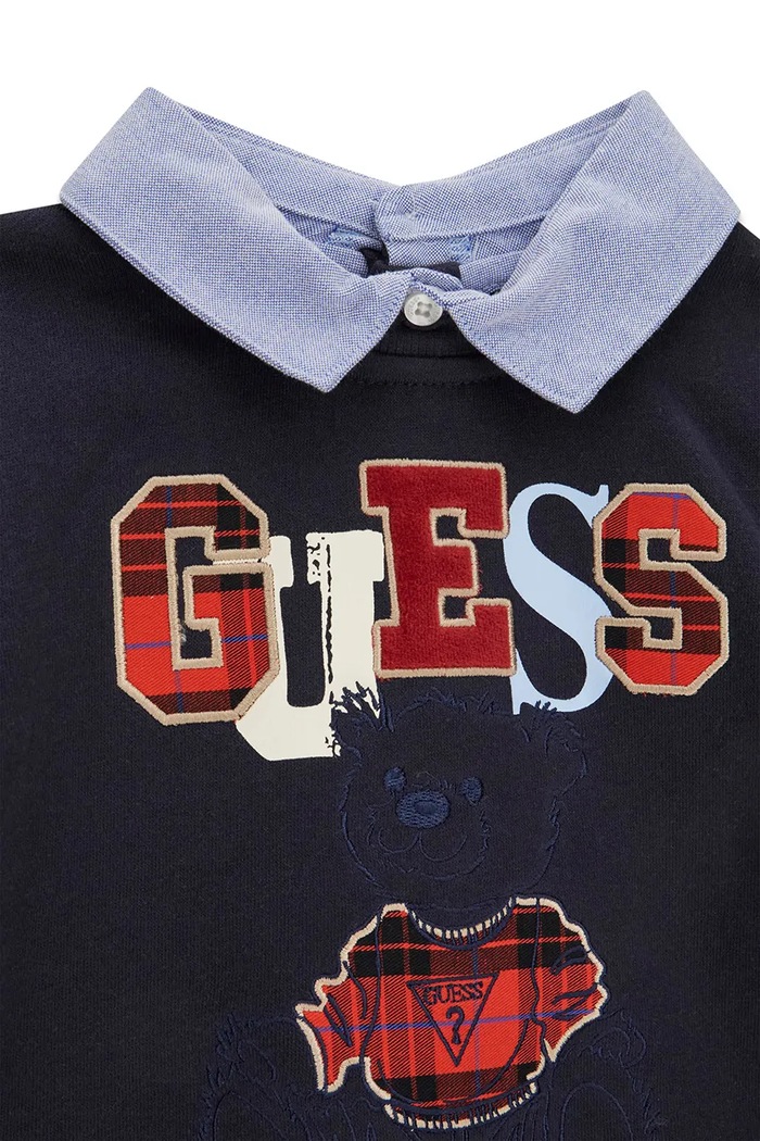 Chłopiec Guess Komplet codzienny dziecięcy z bawełną N6BG01.K6105.9BY2 granatowy