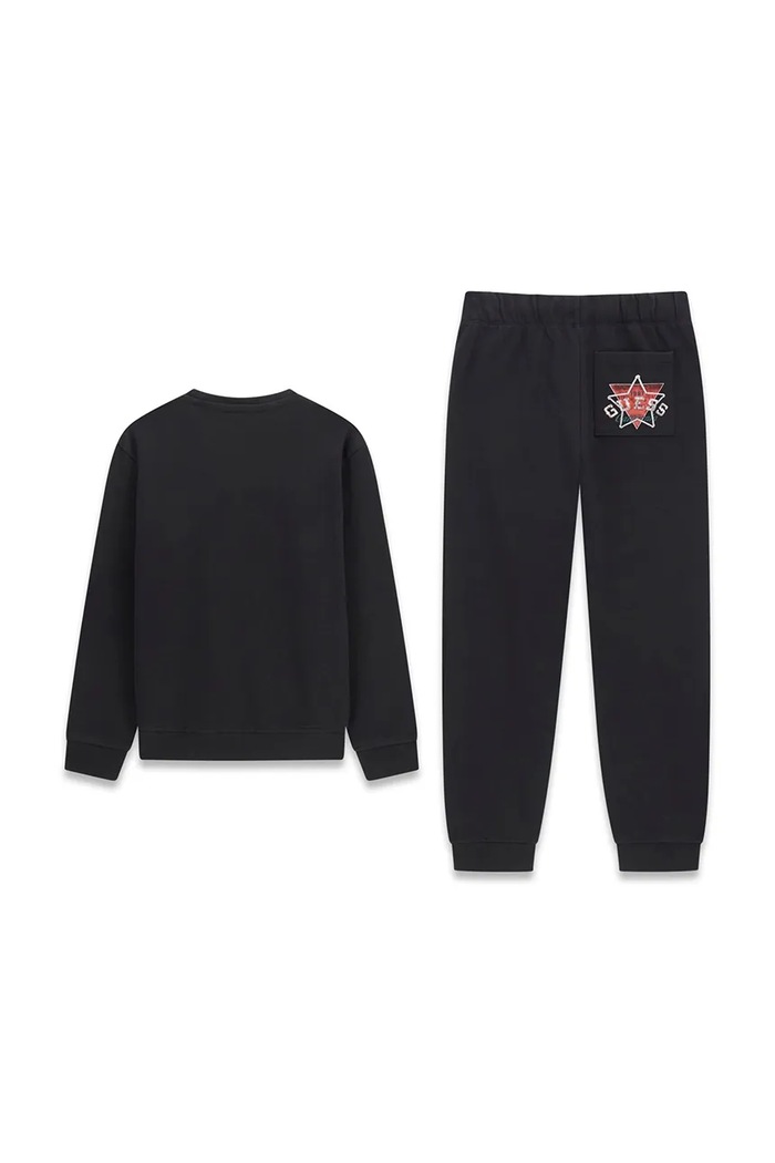 Guess Komplet dresowy dziecięcy bawełniany L6BG01.K6101.9BY2 czarny AW26