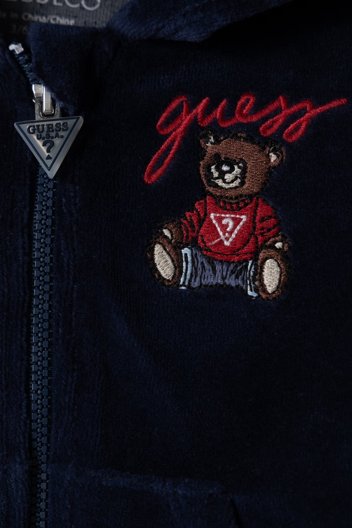 Chłopiec Guess Komplet dresowy niemowlęcy z bawełną I6YG19.K6487.9BY2 granatowy