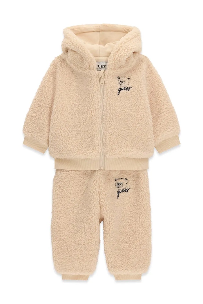 Guess Komplet codzienny niemowlęcy polarowy beżowy I6BG14.W4081.9BY2