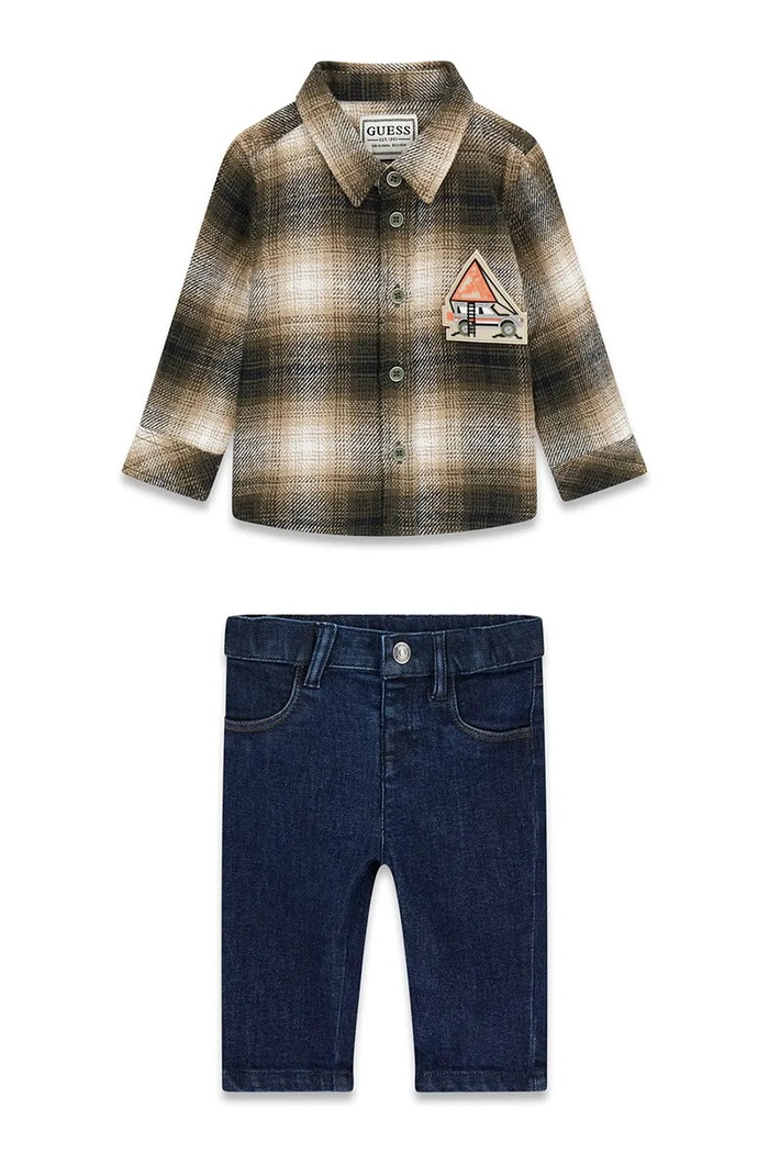Guess Komplet codzienny dziecięcy bawełniany beżowy I6BG11.W3894.9BY2
