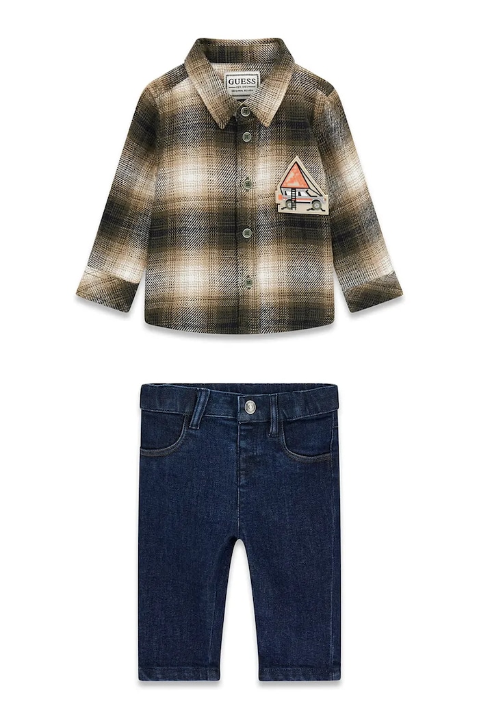 Guess Komplet codzienny dziecięcy bawełniany beżowy I6BG11.W3894.9BY2