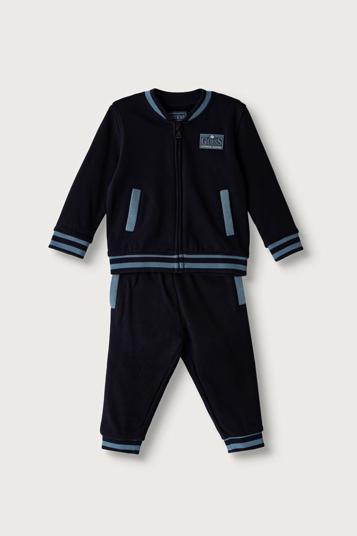 Guess Komplet dresowy niemowlęcy bawełniany granatowy I6BG09.K5815.9BY2