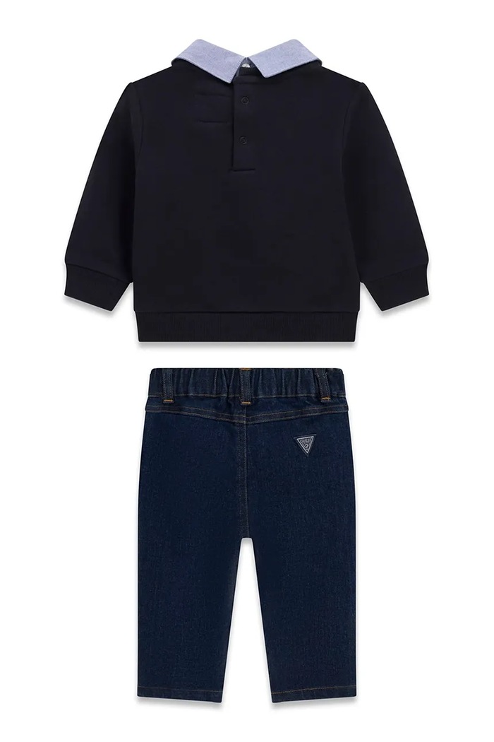 Guess Komplet codzienny niemowlęcy z bawełną I6BG06.K5811.9BY2 granatowy AW26