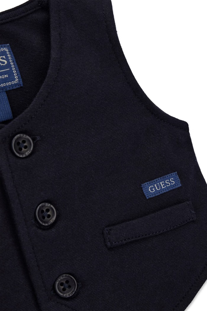 Komplet niemowlęcy z bawełną Guess granatowy I6BG05.K6216.9BY2