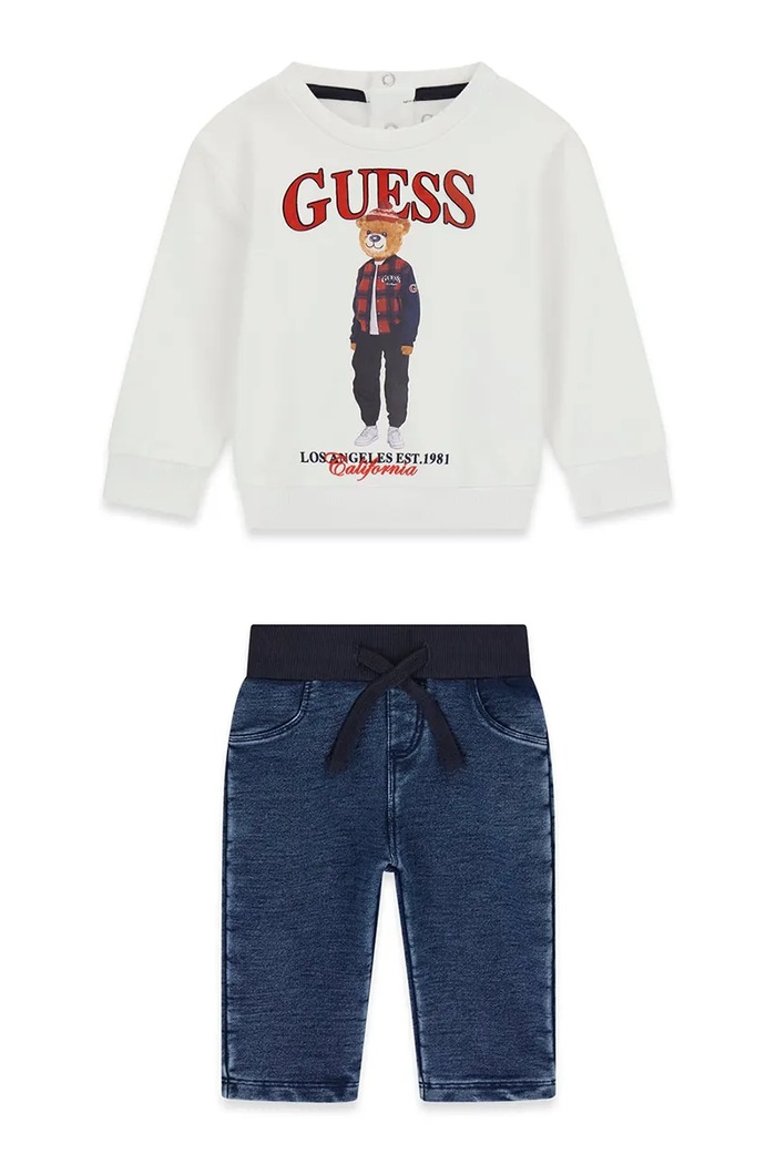 Guess Komplet codzienny niemowlęcy bawełniany biały I6BG02.K5804.9BY2