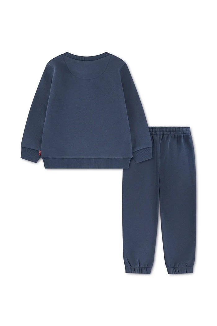Levi's komplet trenirke otroški z bombažem HOODIE & JOGGER SET 9EP012 mornarsko modra AW26