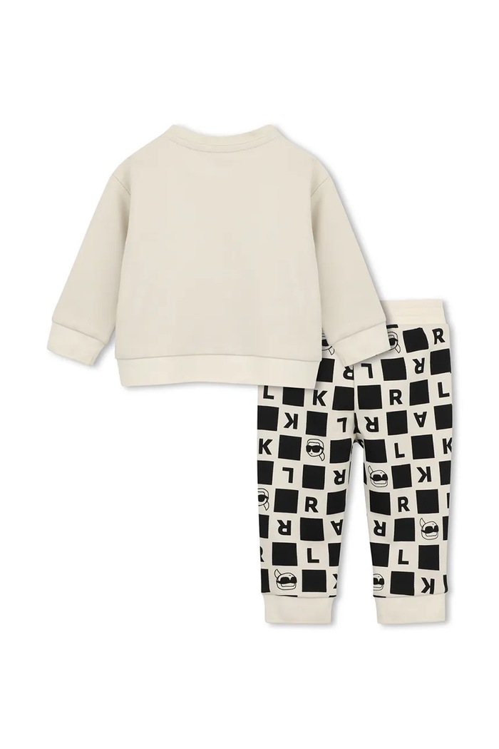 Karl Lagerfeld спортен комплект анцуг за деца от памук Z31489.86.108 бежов AW26